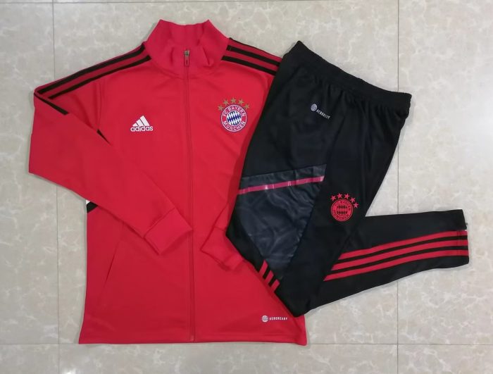 Bayern Munich 22/23 Long Zip Jacket Red - 图片 9