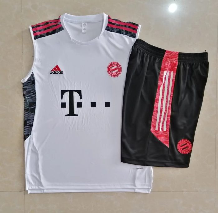 Bayern Munich 22/23 White Vest with Red Trim - 图片 9