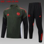 Bayern Munich Long Zipper Jacket Dark Green