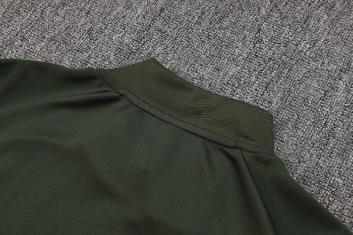 Bayern Munich Long Zipper Jacket Dark Green - 图片 5