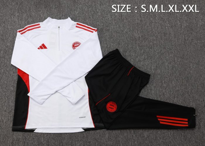 Bayern Munich White Half-Zip Jacket - 图片 2