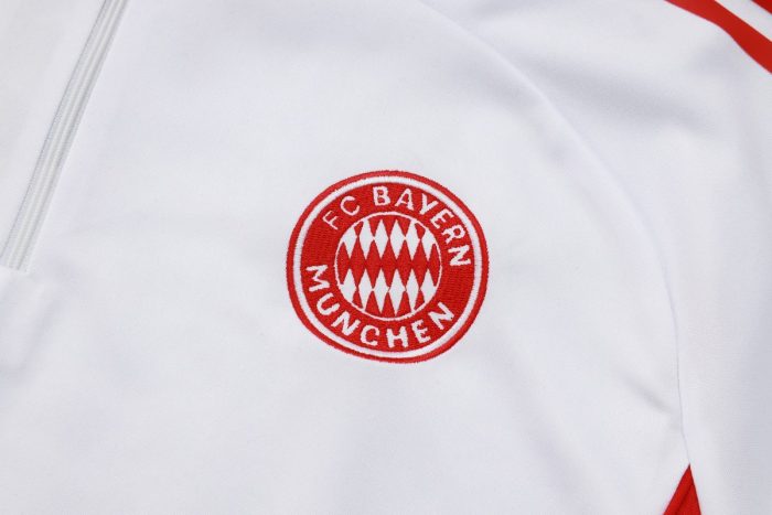 Bayern Munich White Half-Zip Jacket - 图片 6