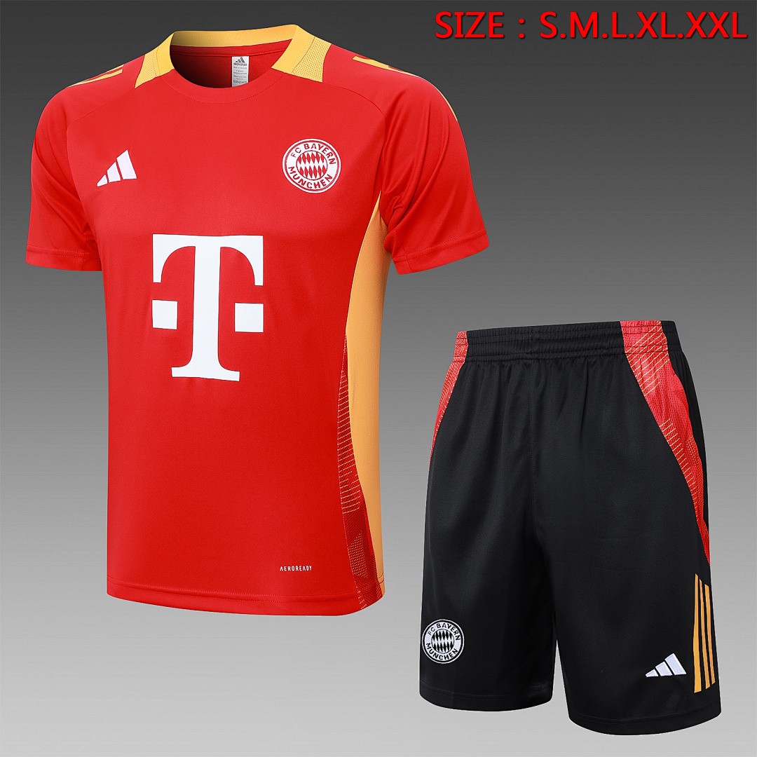 Bayern Munich 24-25 Red Short Sleeve Training Shirt