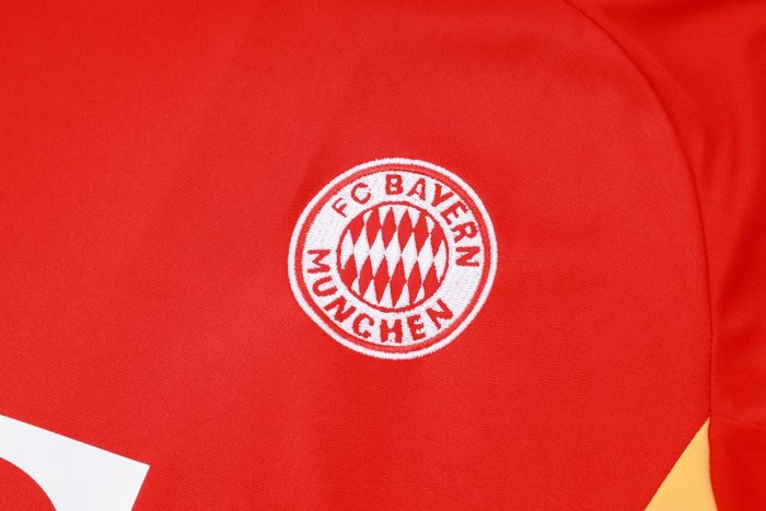 Bayern Munich 24-25 Red Short Sleeve Training Shirt - 图片 6