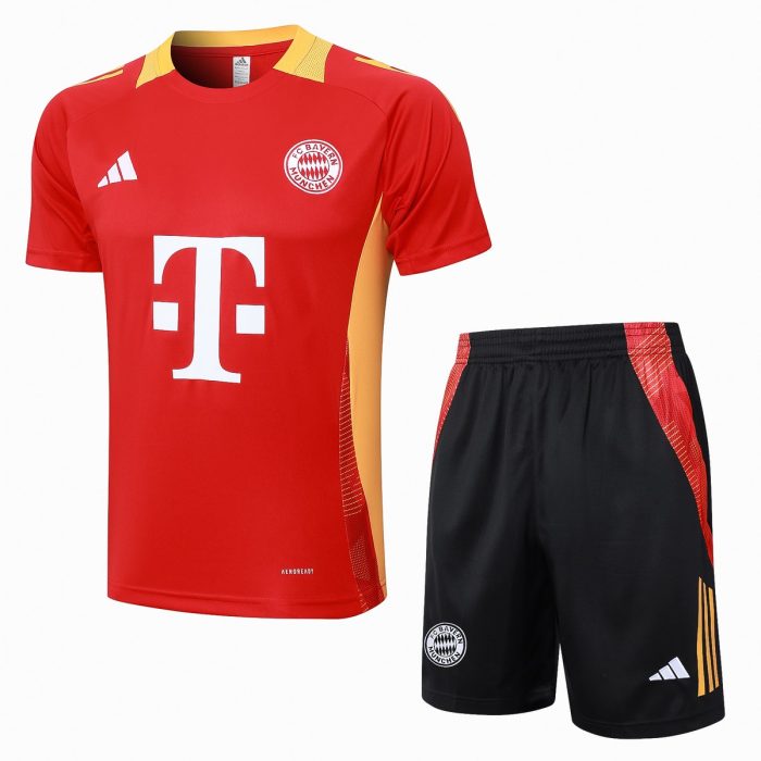 Bayern Munich 24-25 Red Short Sleeve Training Shirt - 图片 8
