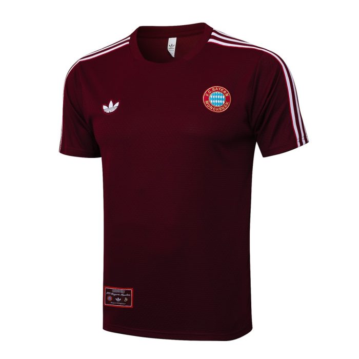 Bayern Munich Retro Short Sleeve Jersey - Deep Maroon - 图片 4