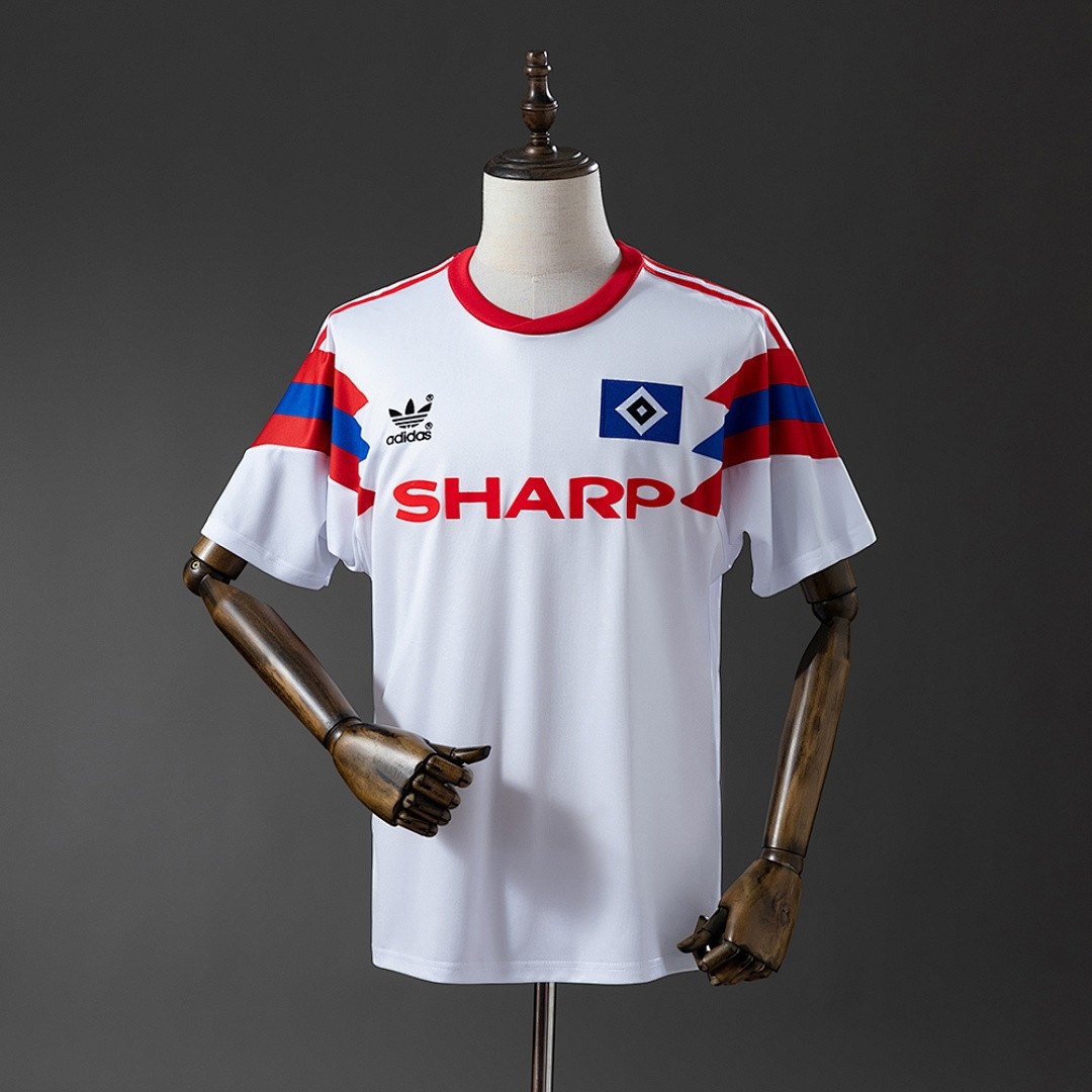 JER-6574_1 Hamburger SV 1990-1991 Home Retro Jersey - 图片 1