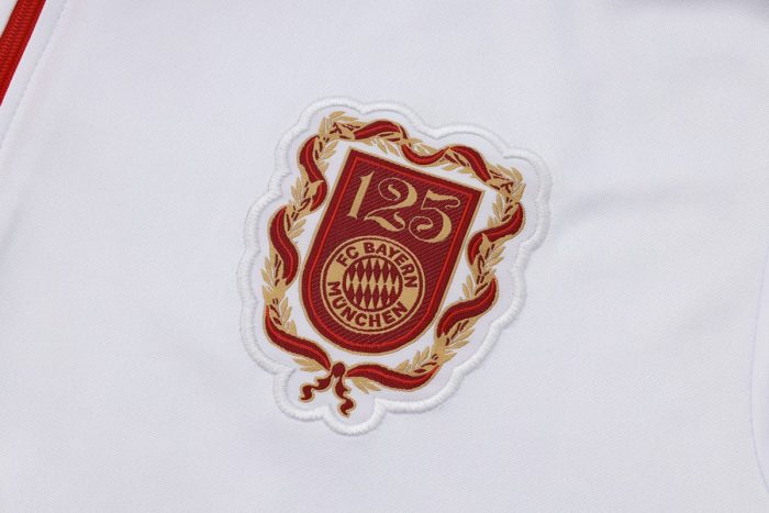 Bayern Munich 125th Anniversary White Half-Zip Jacket - 图片 6