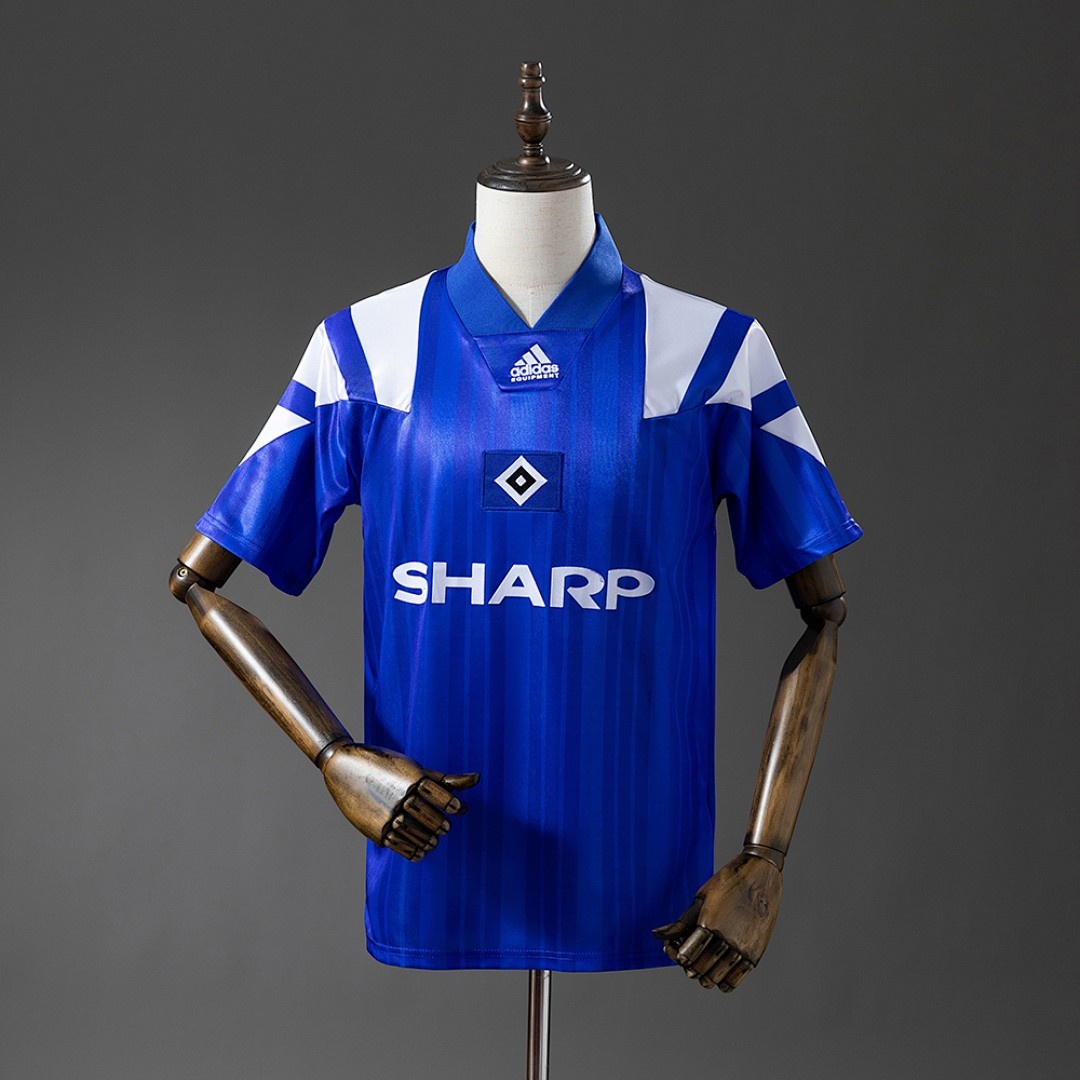 JER-6576_1 Hamburger SV 1992/93 Home Retro Jersey - 图片 1