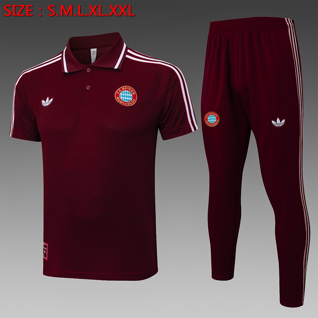 Bayern Munich Retro Polo Shirt - Deep Maroon