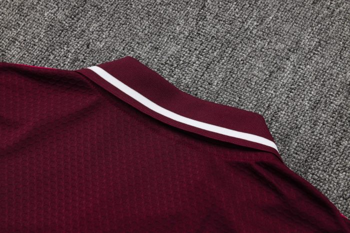 Bayern Munich Retro Polo Shirt - Deep Maroon - 图片 3