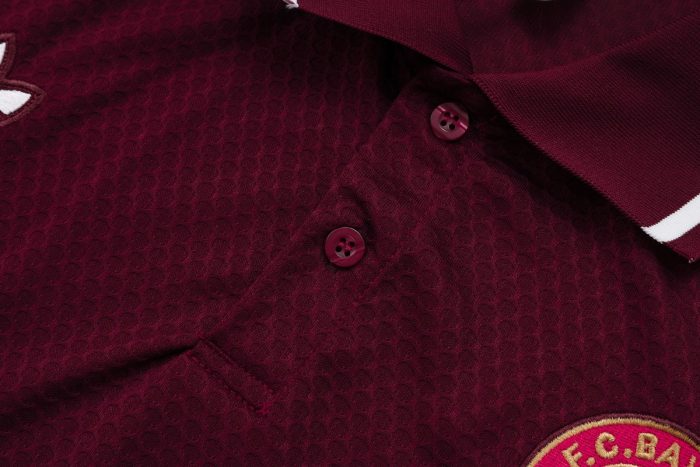 Bayern Munich Retro Polo Shirt - Deep Maroon - 图片 6