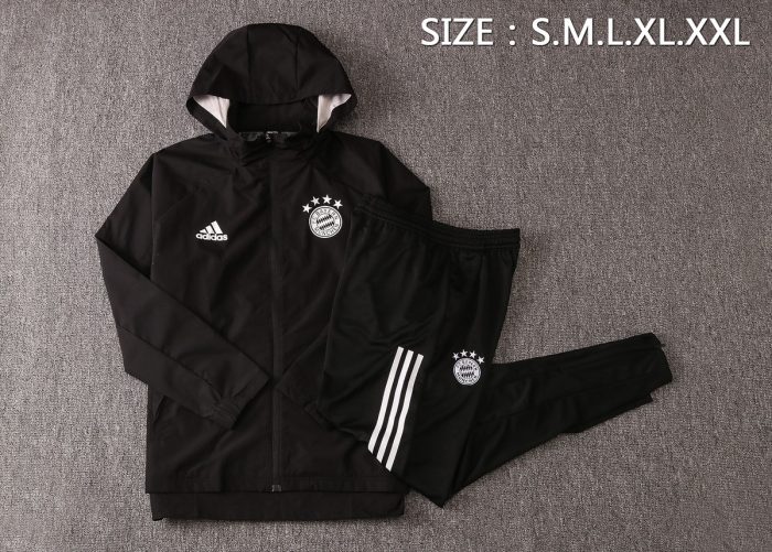 2021 Bayern Munich Black Windbreaker S-2XL - 图片 2