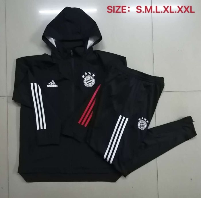 2021 Bayern Munich Black Windbreaker S-2XL - 图片 9