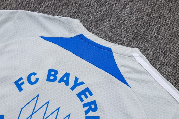 Bayern Munich 25/26 Short Sleeve Retro Edition Grey (Colorful Blue) - 图片 5