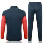 Bayern Munich Long Sleeve Training Suit Dark Gray with Orange Sleeves - 图片 7