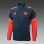 Bayern Munich Long Sleeve Training Suit Dark Gray with Orange Sleeves - 图片 8
