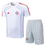 Bayern Munich 2526 Retro Short Sleeve T-Shirt White with Blue Trim - 图片 8