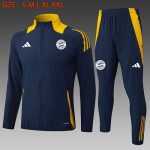 Bayern Munich 24/25 Long Zipper Jacket Navy Blue