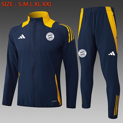 Bayern Munich 24/25 Long Zipper Jacket Navy Blue