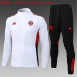 Bayern Munich White Children's Long Zipper Jacket - 图片 2