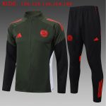 Bayern Munich Kids Long Zipper Jacket Dark Green