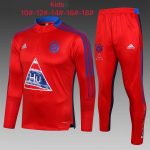 Bayern Munich 21-22 Half-Zip Red (Blue Trim) Kids - 图片 2