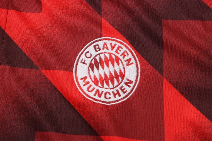 Bayern Munich 22/23 Polo Training Suit Black Red - 图片 5