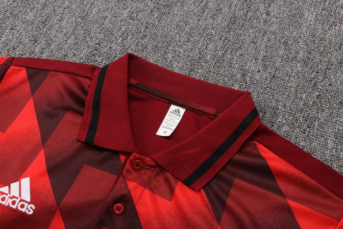 Bayern Munich 22/23 Polo Training Suit Black Red - 图片 6