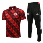 Bayern Munich 22/23 Polo Training Suit Black Red - 图片 8