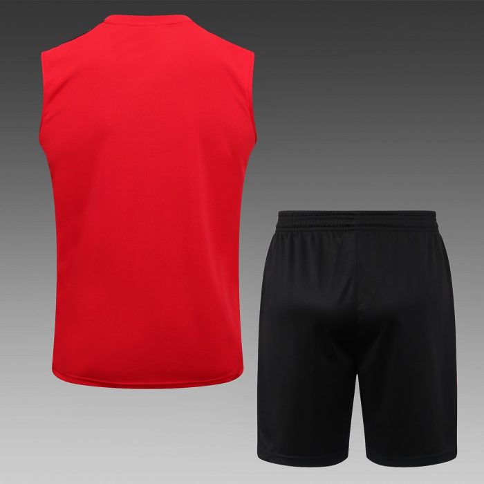 Bayern Munich 22/23 Red Vest with White Trim and 5-Panel Shorts - 图片 7