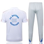 Bayern Munich Retro Polo Shirt - White with Blue Trim - 图片 7