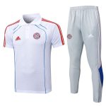 Bayern Munich Retro Polo Shirt - White with Blue Trim - 图片 8