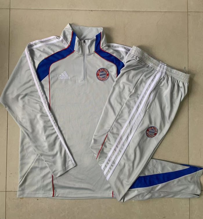 Bayern Munich Retro Edition Light Gray (Blue Color) Kids - 图片 4