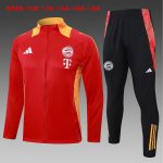 Bayern Munich 24-25 Red Children's Long Zipper Jacket