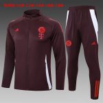 Bayern Munich 24/25 Long Zip Jacket Red Brown Kids