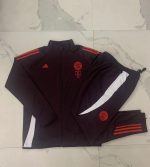 Bayern Munich 24/25 Long Zip Jacket Red Brown Kids - 图片 4