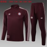 Bayern Munich Kids Retro Half-Zip Jacket Dark Maroon