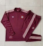 Bayern Munich Kids Retro Half-Zip Jacket Dark Maroon - 图片 3