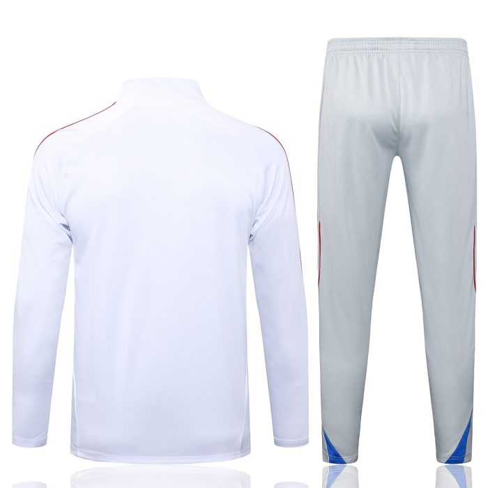 Bayern Munich 25/26 Half-Zip Retro Edition White with Blue Trim - 图片 7