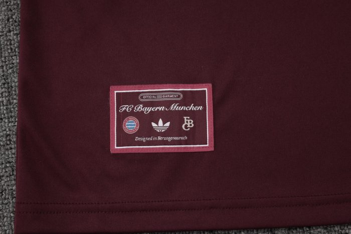 Bayern Munich Retro Vest Deep Maroon - 图片 2