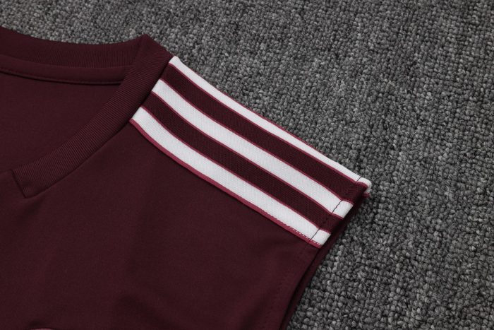 Bayern Munich Retro Vest Deep Maroon - 图片 4
