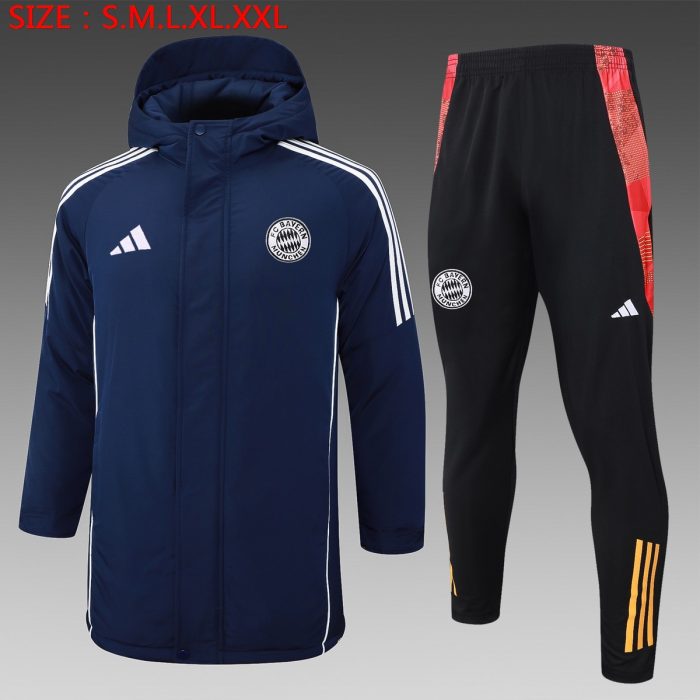Bayern Munich 24/25 Cotton Jacket Navy Blue - 图片 2