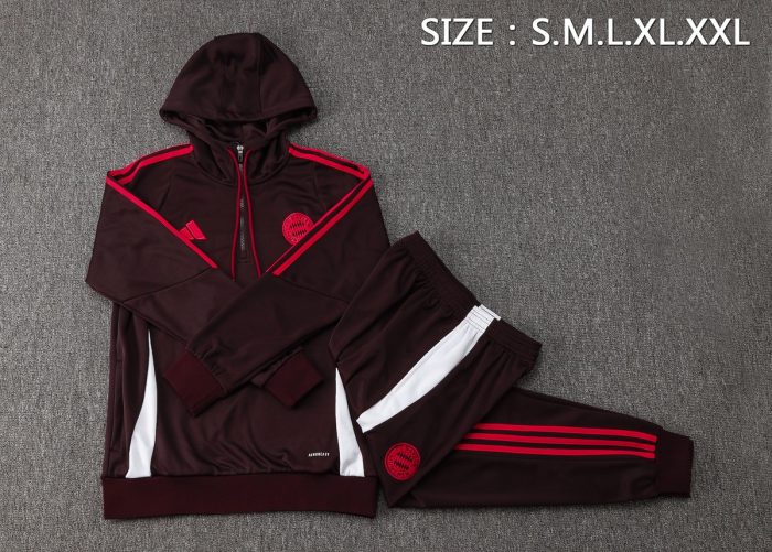 Bayern Munich 24/25 Half-Zip Jacket Red Brown - 图片 2