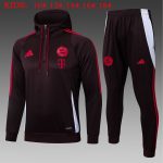 Bayern Munich 24/25 Half-Zip Hoodie Red Brown Kids - 图片 2