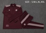 Bayern Munich Semi-Zip Jacket Dark Maroon Retro Edition - 图片 2
