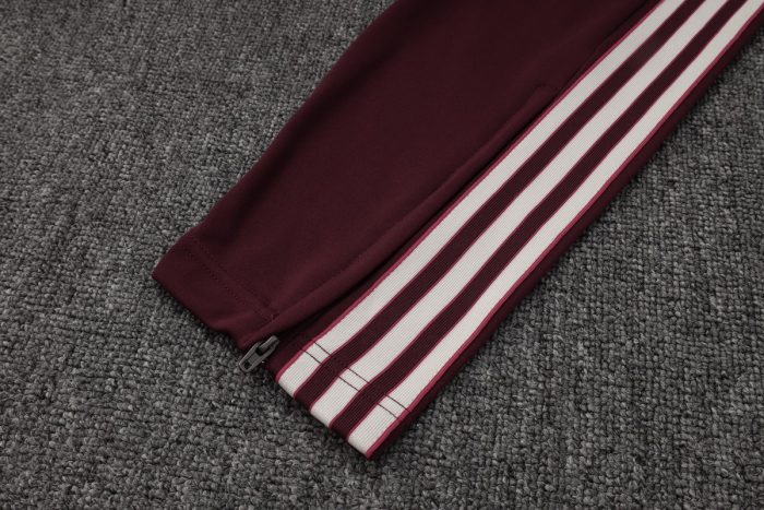 Bayern Munich Semi-Zip Jacket Dark Maroon Retro Edition - 图片 3