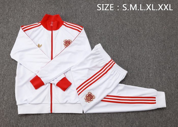 Bayern Munich 125th Anniversary White Long Zipper Jacket - 图片 2