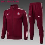 Bayern Munich 25/26 Long Zip Jacket Deep Burgundy Retro Edition