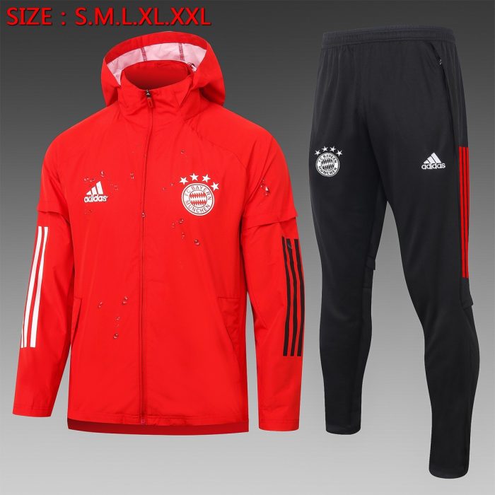 2021 Bayern Munich Red Windbreaker S-2XL - 图片 8